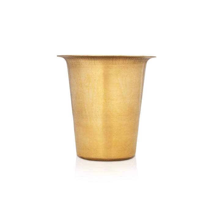Brass Tumbler - 3.5 x 4 Inches | Glass/ Coffee tumbler/ Brass Cup For Home