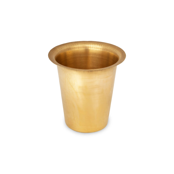 Brass Tumbler - 3.5 x 4 Inches | Glass/ Coffee tumbler/ Brass Cup For Home