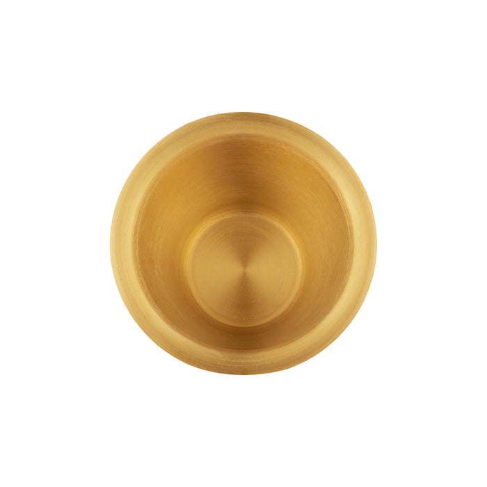 Brass Tumbler - 3.5 x 4 Inches | Glass/ Coffee tumbler/ Brass Cup For Home