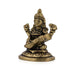 Saraswati Murti Sitting On Base - 1.5 X 1.25 Inches | Antique Brass Idol/ Saraswathy Idol For Home Pooja Décor - Brass Murties