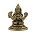 Saraswati Murti Sitting On Base - 1.5 X 1.25 Inches | Antique Brass Idol/ Saraswathy Idol For Home Pooja Décor - Brass Murties