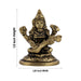 Saraswati Murti Sitting On Base - 1.5 X 1.25 Inches | Antique Brass Idol/ Saraswathy Idol For Home Pooja Décor - Brass Murties