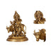 Krishna With Cow Standing Murti - 12 x 9 Inches | Antique Brass Idol / Cow Krishna Statue for Pooja - Brass Murties