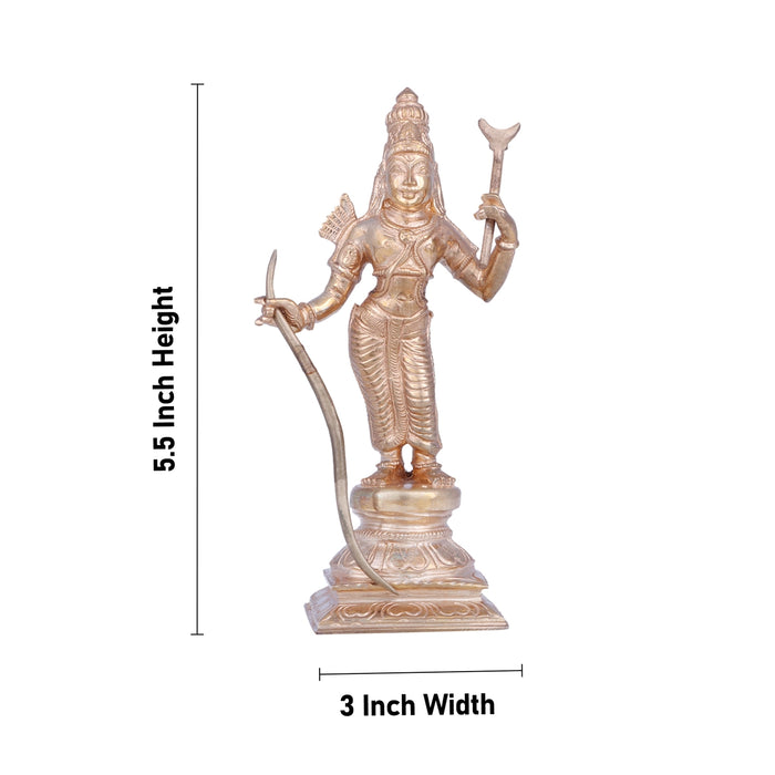 Lakshmana Idol - 5.5 x 3 Inches | Panchaloha Statue/ Standing Lakshmana Murti for Pooja/ 320 Gms Approx