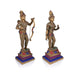 Ram Sita Murti - 23 x 7.5 Inches | Antique Brass Colour Idol / Hindu God Statue Set / Ram Sita Idol For Pooja - Brass Murties