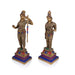 Ram Sita Murti - 23 x 7.5 Inches | Antique Brass Colour Idol / Hindu God Statue Set / Ram Sita Idol For Pooja - Brass Murties