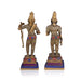 Ram Sita Murti - 23 x 7.5 Inches | Antique Brass Colour Idol / Hindu God Statue Set / Ram Sita Idol For Pooja - Brass Murties