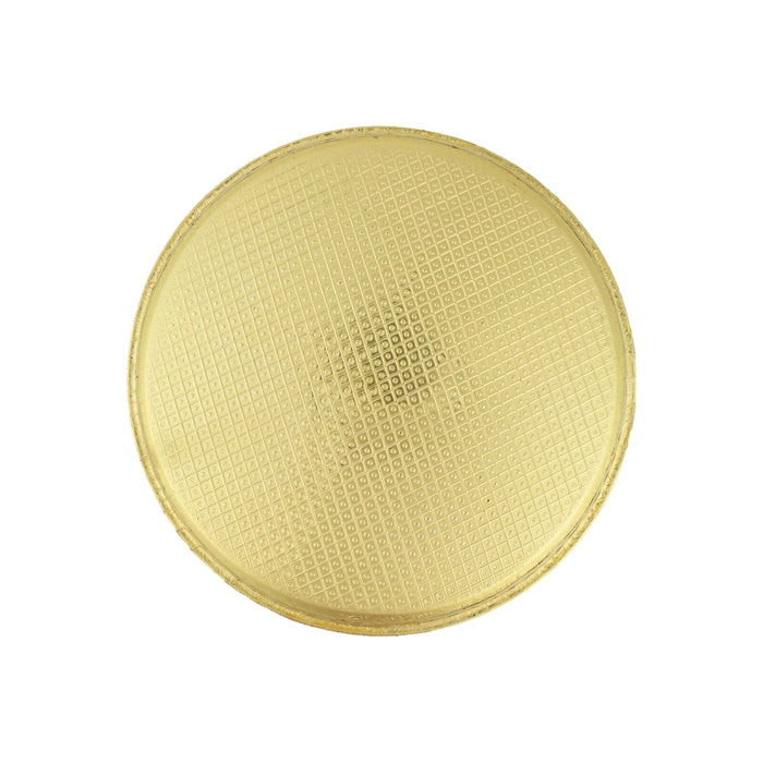 Stainless Steel Plate - 9 Inches | Meenakari Design Plate/ Pooja Plate for Home/ 220 Gms Approx - Pooja Plate & Tray