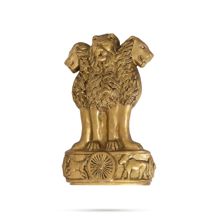 Ashoka Chakra Wall Hanging - 16 x 10 Inches | Antique Brass Ashok Chakra / Ashoka Chakra wall Hanging for Home - Wall Hanging