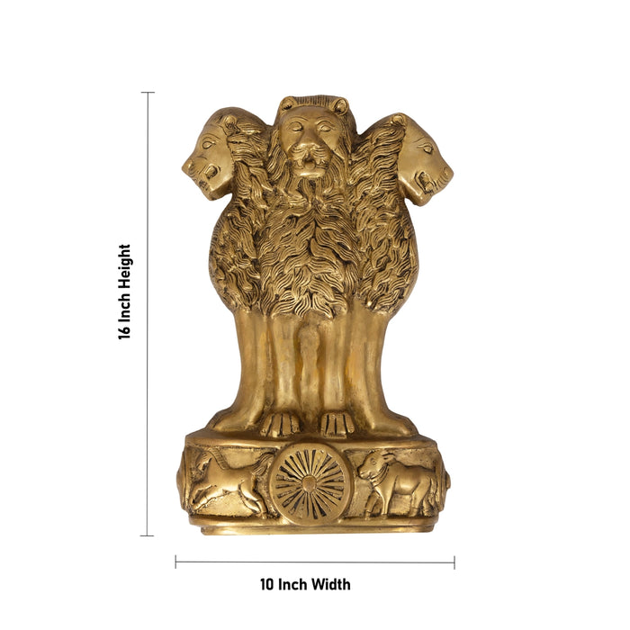 Ashoka Chakra Wall Hanging - 16 x 10 Inches | Antique Brass Ashok Chakra / Ashoka Chakra wall Hanging for Home - Wall Hanging