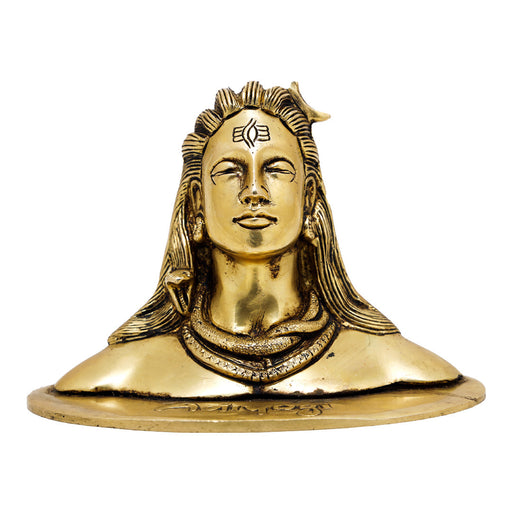 Adiyogi Statue - 4 Inches | Antique Finish Statue/ Adiyogi Shiva Statue/ Adiyogi Idol for Pooja/ 1.480 Kgs Approx - Brass Murties