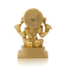 Lakshmi Idol Sitting On Chowki - 4.5 x 3.75 Inches | Antique Brass Idol/ Laxmi Idol for Pooja/ 935 Gms Approx - Brass Murties