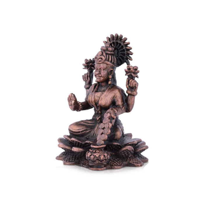 Laxmi Devi Statue - 2.5 Inches | Laxmi Idol/ Copper Idol for Pooja/ 125 Gms Approx