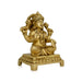 Lakshmi Idol Sitting On Chowki - 6 x 4 Inches | Laxmi Idol/ Antique Brass Idol/ Laxmi Murti for Pooja - Brass Murties