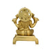 Lakshmi Idol Sitting On Chowki - 6 x 4 Inches | Laxmi Idol/ Antique Brass Idol/ Laxmi Murti for Pooja - Brass Murties