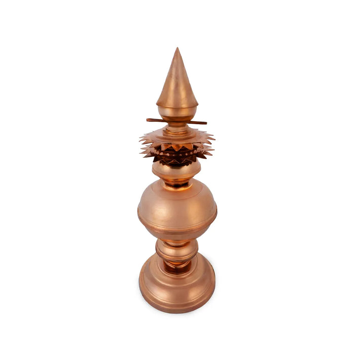 Gopura Kalash - 12 x 4.5 Inches | Copper Kalasam / Temple Gopura Kalasham / Temple Top Kalash - Temple Decoration