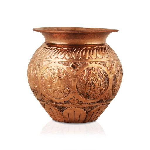 Copper Lota - 5 Inches | Ashtalakshmi Chombu/ Copper Kalash for Pooja - Kalash & Pooja Lota