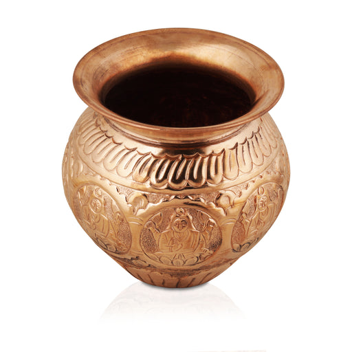 Copper Lota - 5 Inches | Ashtalakshmi Chombu/ Copper Kalash for Pooja - Kalash & Pooja Lota