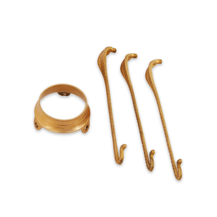 Jaladhari Stand - 7 x 4 Inches | Brass Tripai Stand/ Brass Jaladhari for Pooja/ 100 Gms Approx - Abhishek Plate