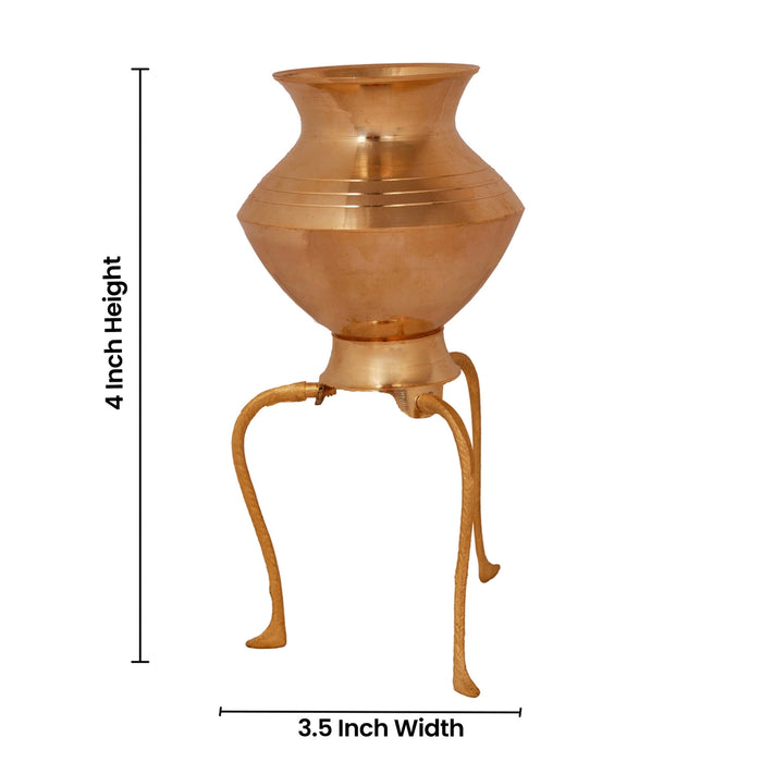 Shivling Jaladhari - 4 Inches | Brass Shiva Linga Abhishekam Stand for Pooja - Abhishek Plate