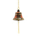 Brass Bell - Enamel - 4.1 Inches | Brass Bell Hanging/ Pooja Hanging Bell with Chain/ Hanging Bells for Mandir - Pooja Bells