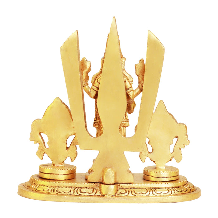 Balaji Murti - 5 Inches | Balaji Statue/ Antique Brass Statue/ Namam Shank Chakra Balaji Idol for Pooja - Brass Murties