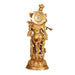 Krishnan Statue  - 15 x 5.5 Inches |  Brass Idol/ Krishna Idol/ Lord Krishna Standing/ Krishna Murti for Pooja - Brass Murties