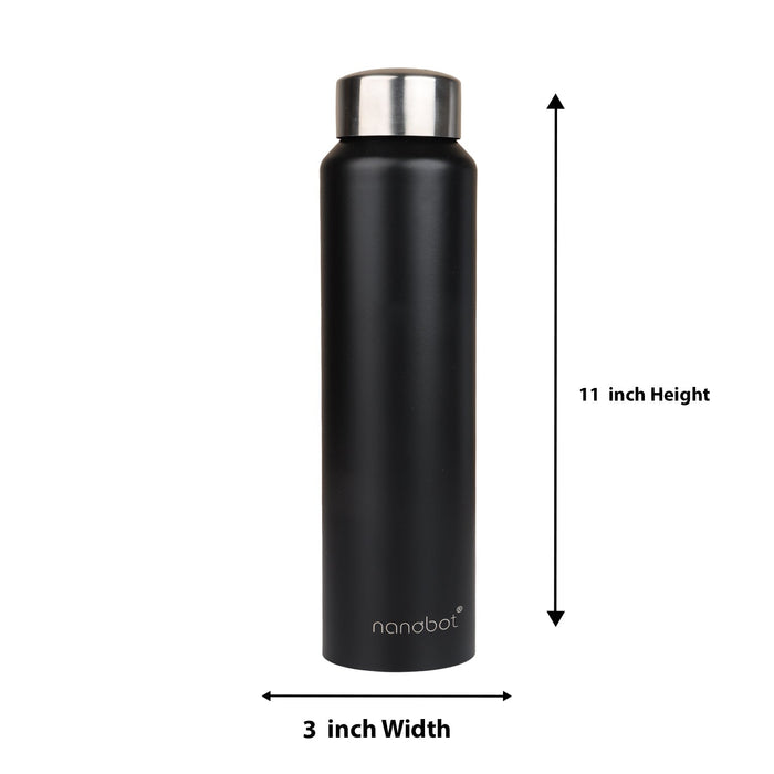 Vaccum Flask - Nero - 1000 ml | Nanobot Water Bottle/ Vacuum Flask for Hot Water/ Assorted Colour - Water Bottle