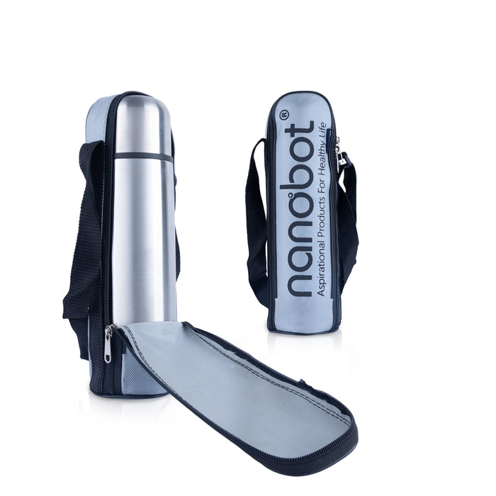 Nanobot Therma Vaccum Flask - 750 ml | 11 x 3.5 Inches/ Water Bottle/ Stainless Steel Water Bottle