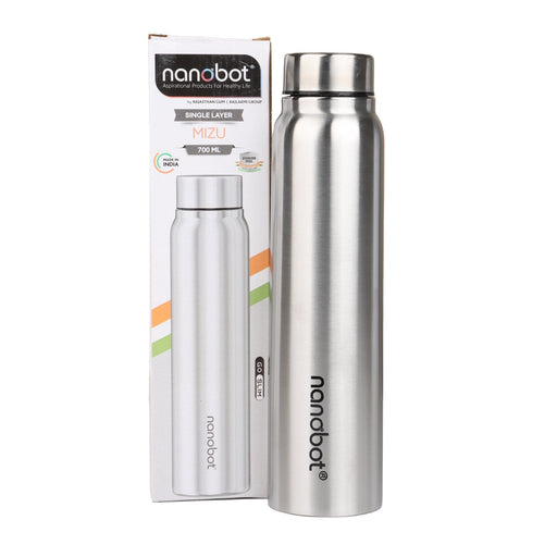 Vaccum Flask - Mizu Plain - 700 ml | Nanobot Water Bottle/ Vacuum Flask for Hot Water/ Assorted Colour - Water Bottle