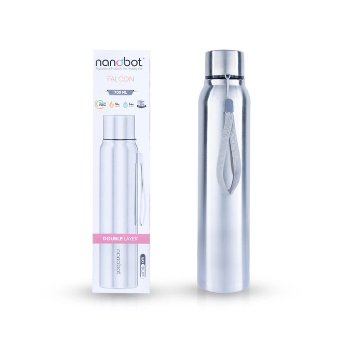 Nanobot Falcon Vaccum Flask - 700 ml | Water Bottle/ 11.5 x 2.5 Inches/ Flask for Home