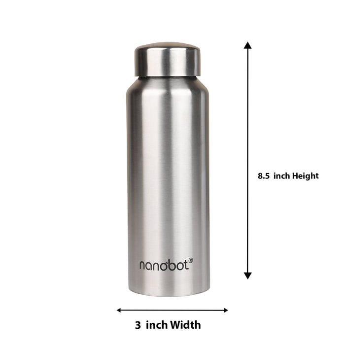 Vaccum Flask - Nero Plain - 750 ml | Nanobot Water Bottle/ Vacuum Flask for Hot Water/ Assorted Colour - Water Bottle