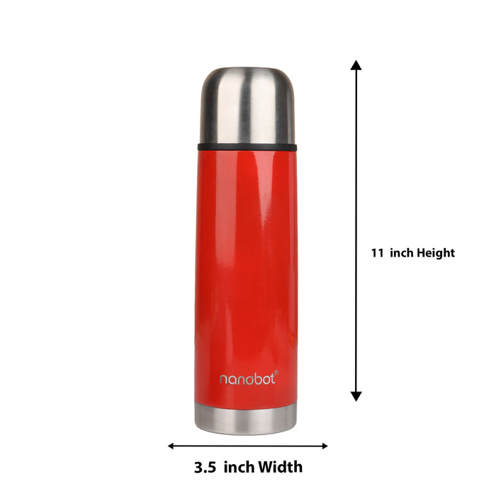 Vaccume Flask  - Therma - 750 Ml |  Nanobot Water Bottle/ Vacuum Flask for Hot Water/ Assorted Colour - Water Bottle