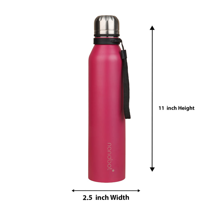Vaccume Flask  - Vepo - 525 Ml |  Nanobot Water Bottle/ Vacuum Flask for Hot Water/ Assorted Colour - Water Bottle