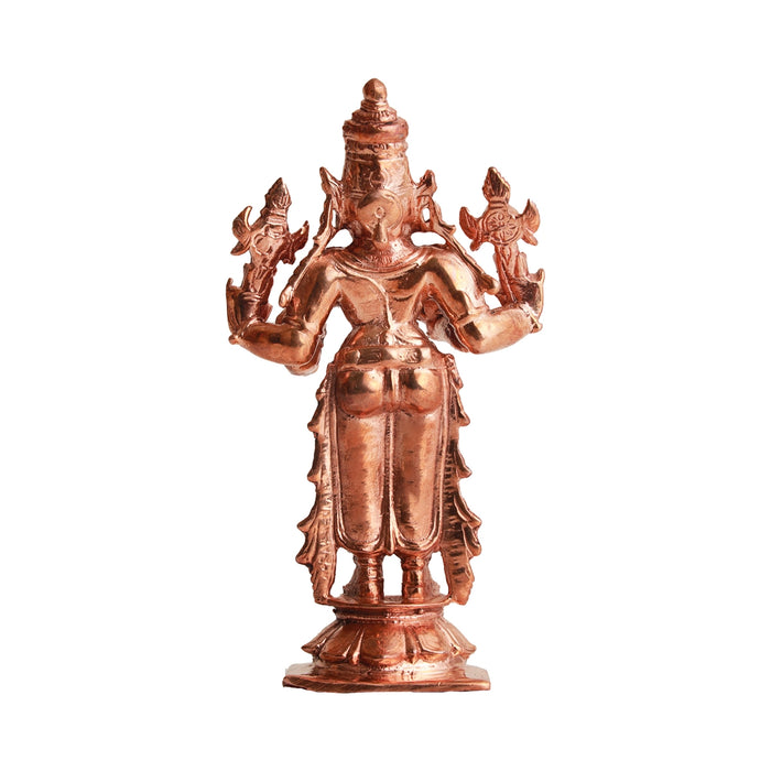 Guruvayurappan Idol - 4 x 2.25 Inches | Guruvayoorappan Vigraham/ Panchaloha Statue for Pooja/ 220 Gms Approx