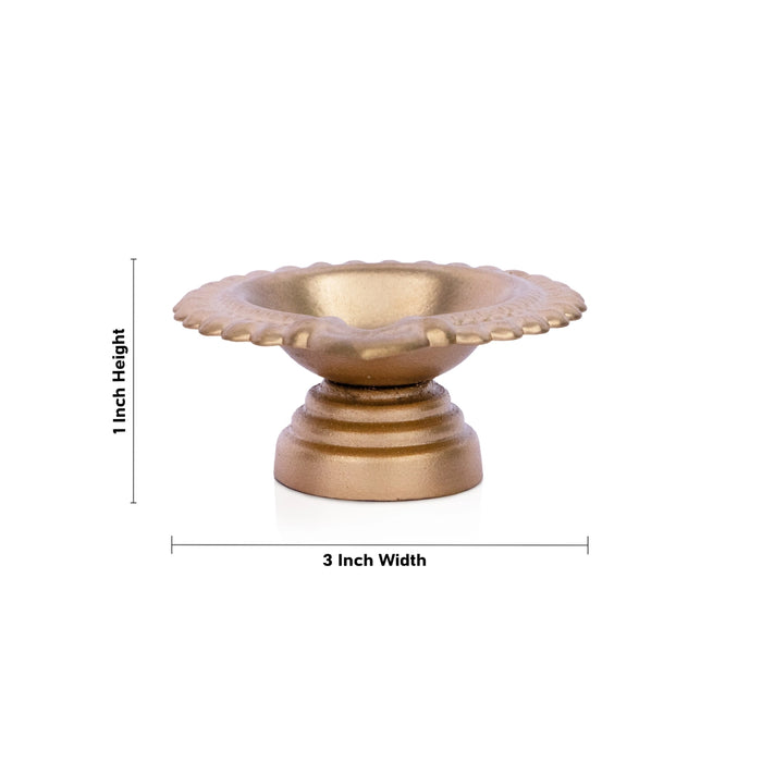 Agal Vilakku - 1 x 3 Inches | Decorative Diya/ Iron Lamp for Pooja/ 20 Gms Approx