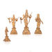 Ramar Murti Set - 5 x 2.5 Inches | Panchaloha Statue / Ram Sita Laxman Hanuman / Ram Darbar Statue For Pooja - Panchaloha Murties