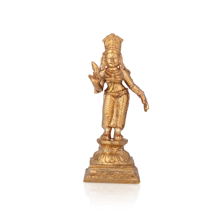 Ramar Murti Set - 5 x 2.5 Inches | Panchaloha Statue / Ram Sita Laxman Hanuman / Ram Darbar Statue For Pooja - Panchaloha Murties