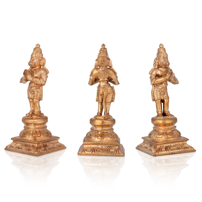 Ramar Murti Set - 5 x 2.5 Inches | Panchaloha Statue / Ram Sita Laxman Hanuman / Ram Darbar Statue For Pooja - Panchaloha Murties