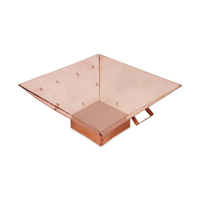 Havan Kund With Handle - 6.5 x 14 Inches | Copper Agnihotra / Homa Kund/ Hawan Kund for Pooja - Havan Kund