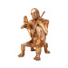 Kanchi Maha periyava Sitting on Chowki Murti - 9 x 4.5 Inches | Panchaloha Kanchi Periyava Statue For decor - Panchaloha Murties