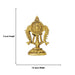 Shankh Chakra Namam With Base - 3 x 1.5 Inches | 3 Pcs / Antique Brass Shankh Chakra Namam for Pooja - Brass Murties