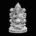 Ganesh Murti - Silver - 2 Inch | Copper Idol/ Vinayagar Statue/ Ganapati Murti for Pooja - Copper Murties