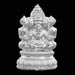 Ganesh Murti - Silver - 2 Inch | Copper Idol/ Vinayagar Statue/ Ganapati Murti for Pooja - Copper Murties