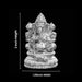 Ganesh Murti - Silver - 2 Inch | Copper Idol/ Vinayagar Statue/ Ganapati Murti for Pooja - Copper Murties