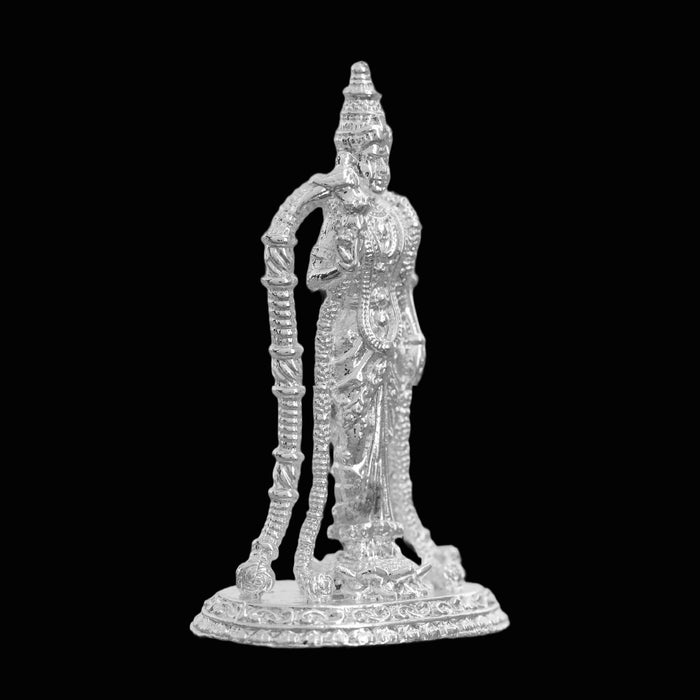 Andal Statue - Silver - 3 Inch | Copper Idol/ Goda Devi Vigraham/ Andal Idol for Pooja - Copper Murties