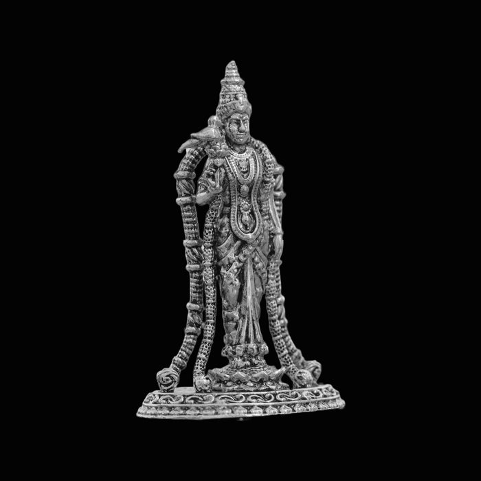 Andal Statue - Silver Antique - 3 Inch | Copper Idol/ Goda Devi Vigraham/ Andal Idol for Pooja - Copper Murties