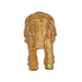 Elephant Statue - 1 x 1.75 Inches | Copper Idol/ Gold Polish Elephant Figurine for Home/ 55 Gms Approx - Table Stand Accessories