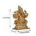 Ganesh Murti Sitting On Base - 1.75 x 1.25 Inches | Copper Idol/ Gold Polish Ganpati Murti for Pooja - Copper Murties