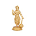 Anjaneya Statue - 3 x 1.5 Inches | Copper Idol/ Gold Polish Standing Hanuman Statue for Pooja/ 105 Gms Approx - Copper Murties